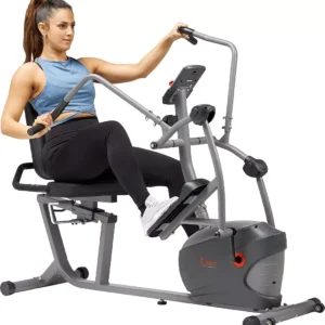 Sunny Health & Fitness Smart Magnetic Recumbent Elliptical Cross Trainer