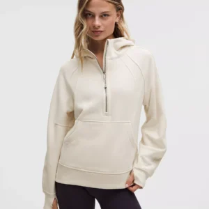 Scuba Oversized Half-Zip Hoodie Long